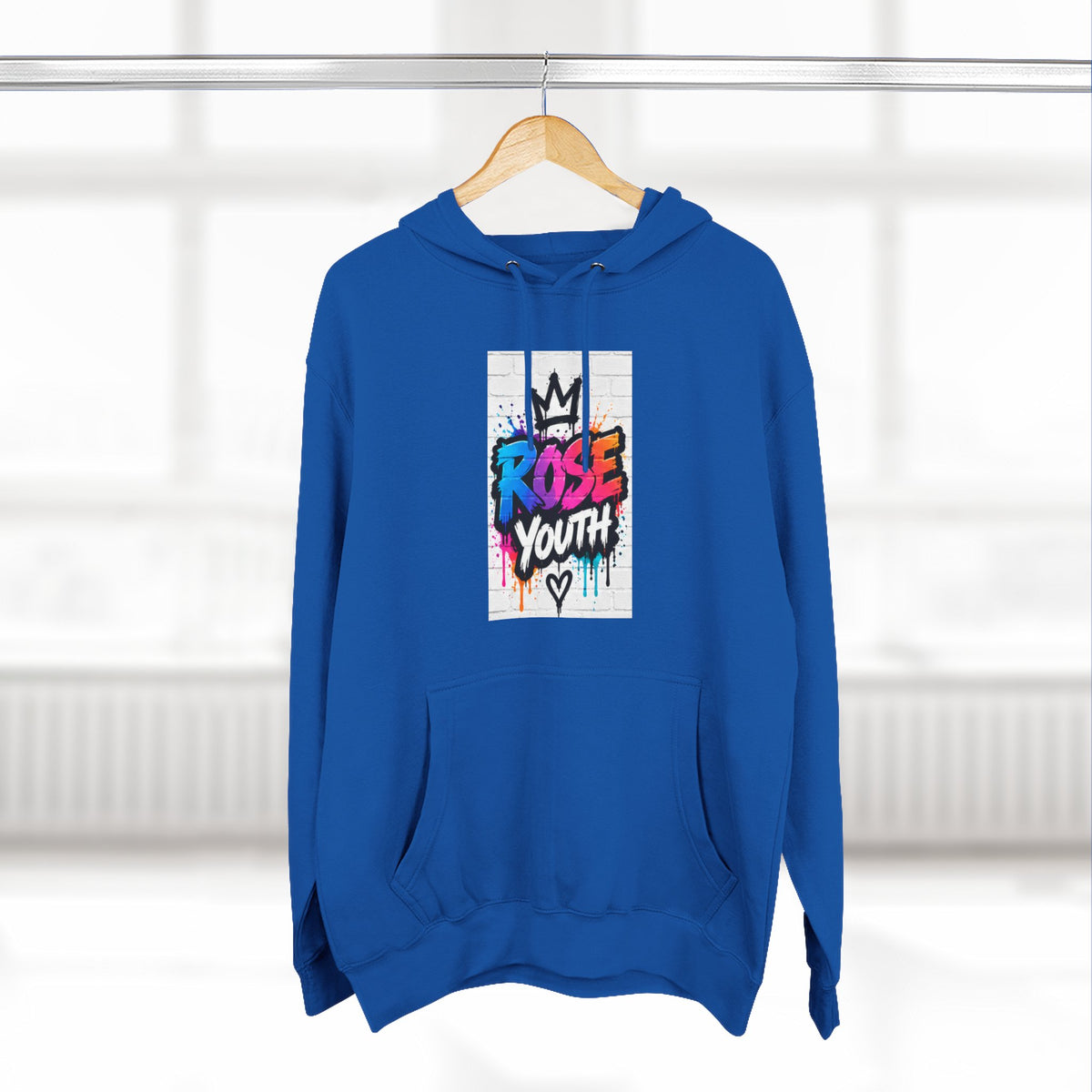 ROSE Youth Drip Logo Hoodie - "Bear The Baller" Motivational Back Panel