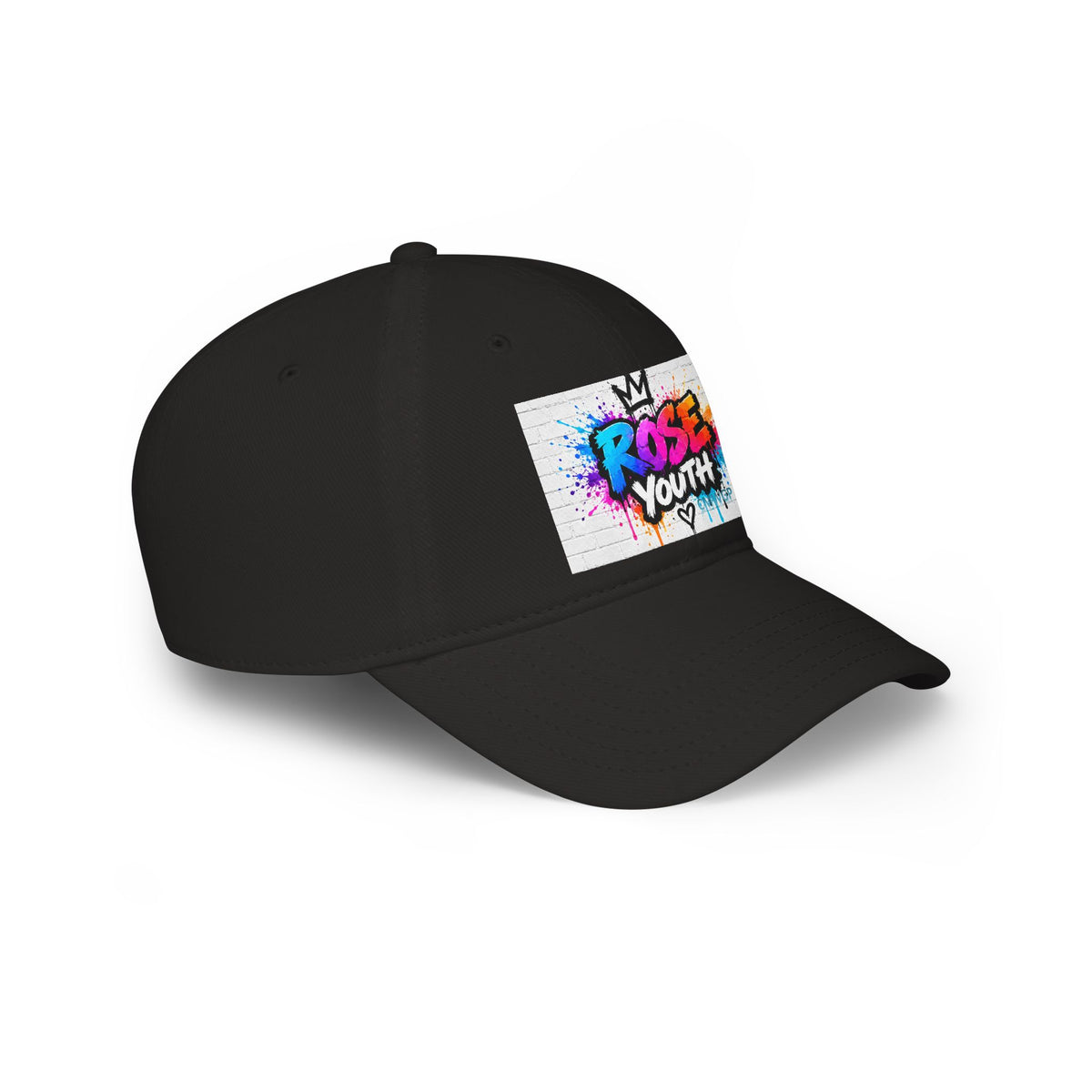 Rose Youth Drip Graffiti Logo Low Profile Baseball Cap