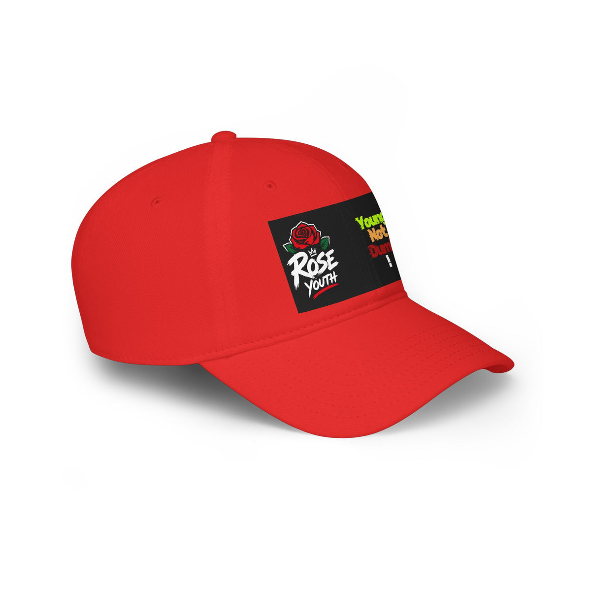 Young Not Dumb Rose Youth Red Baseball Cap