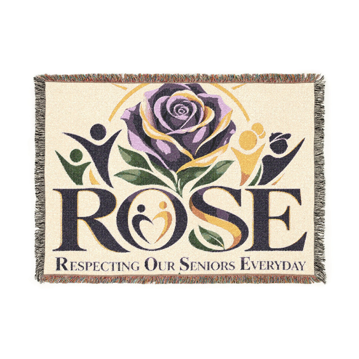 ROSE “Respecting Our Seniors Everyday” Inspirational Woven Blanket
