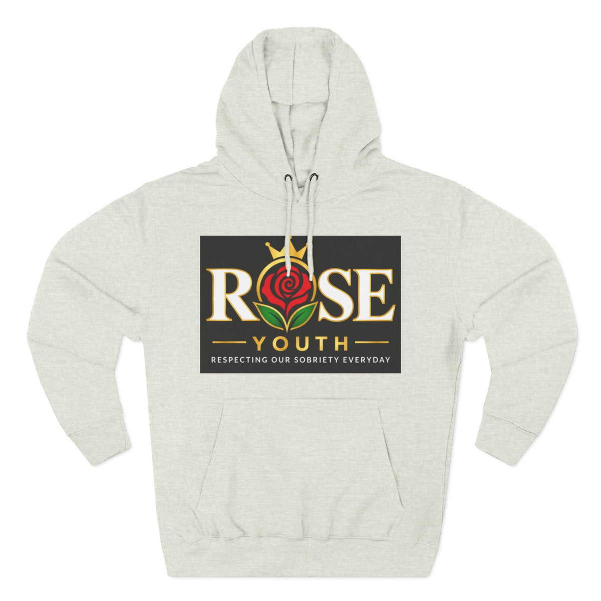 ROSE Youth Logo Hoodie — "Respecting Our Sobriety Every Day" Graphic Fleece Pullover