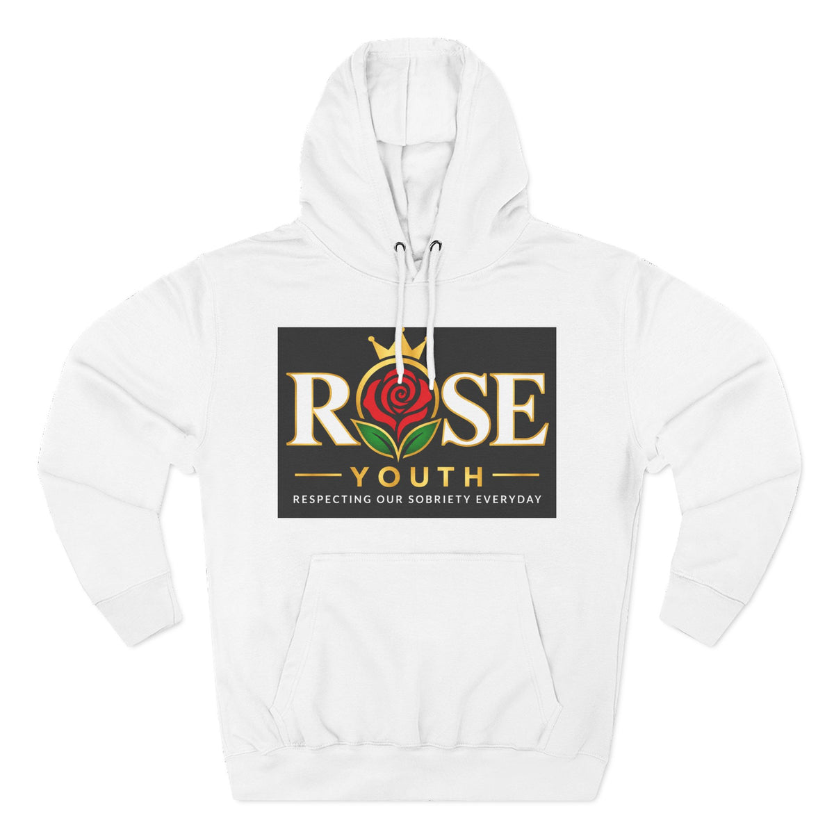 ROSE Youth Logo Hoodie — "Respecting Our Sobriety Every Day" Graphic Fleece Pullover