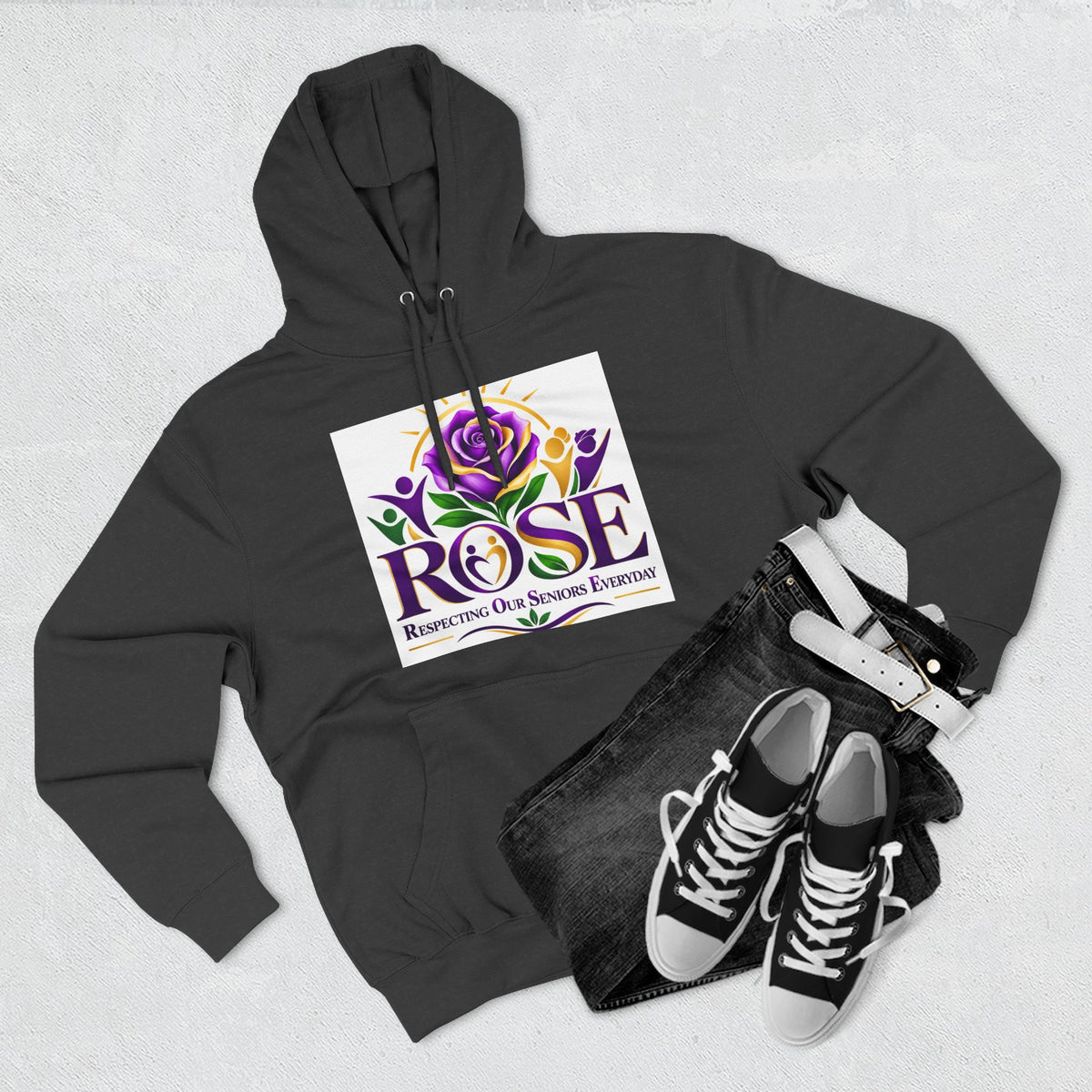 Rose Tribute Hoodie — "Giving You Your Rose" Celebration of Life Floral Pullover