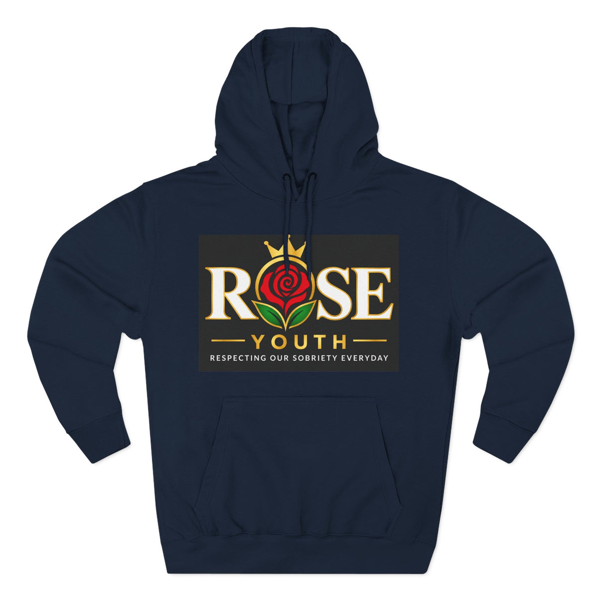 ROSE Youth Logo Hoodie — "Respecting Our Sobriety Every Day" Graphic Fleece Pullover