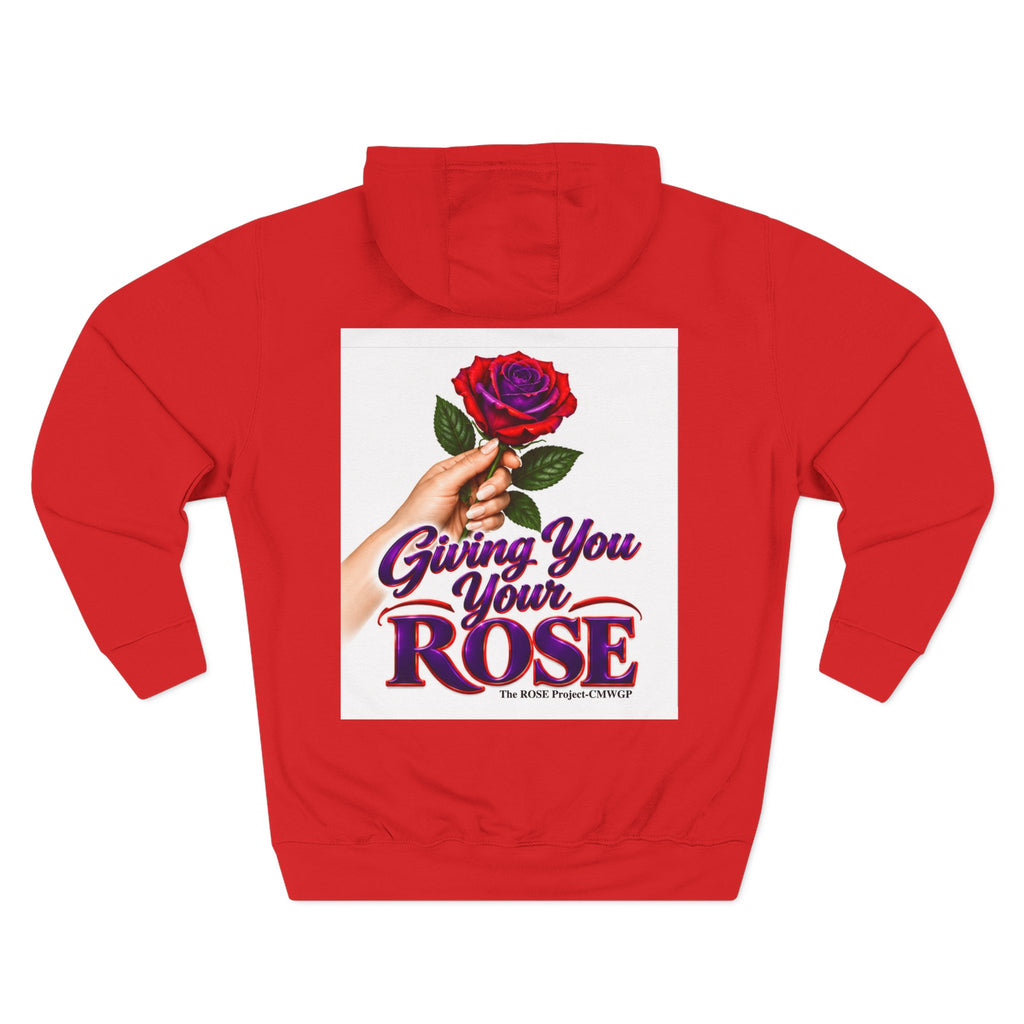 Rose Tribute Hoodie — "Giving You Your Rose" Celebration of Life Floral Pullover