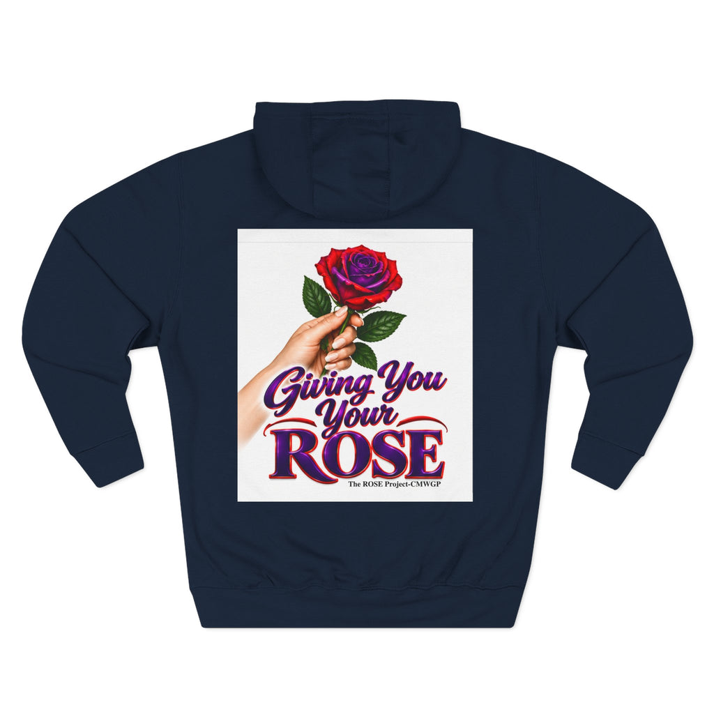 Rose Tribute Hoodie — "Giving You Your Rose" Celebration of Life Floral Pullover