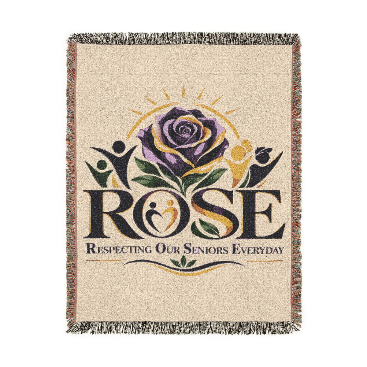 ROSE “Respecting Our Seniors Everyday” Inspirational Woven Blanket