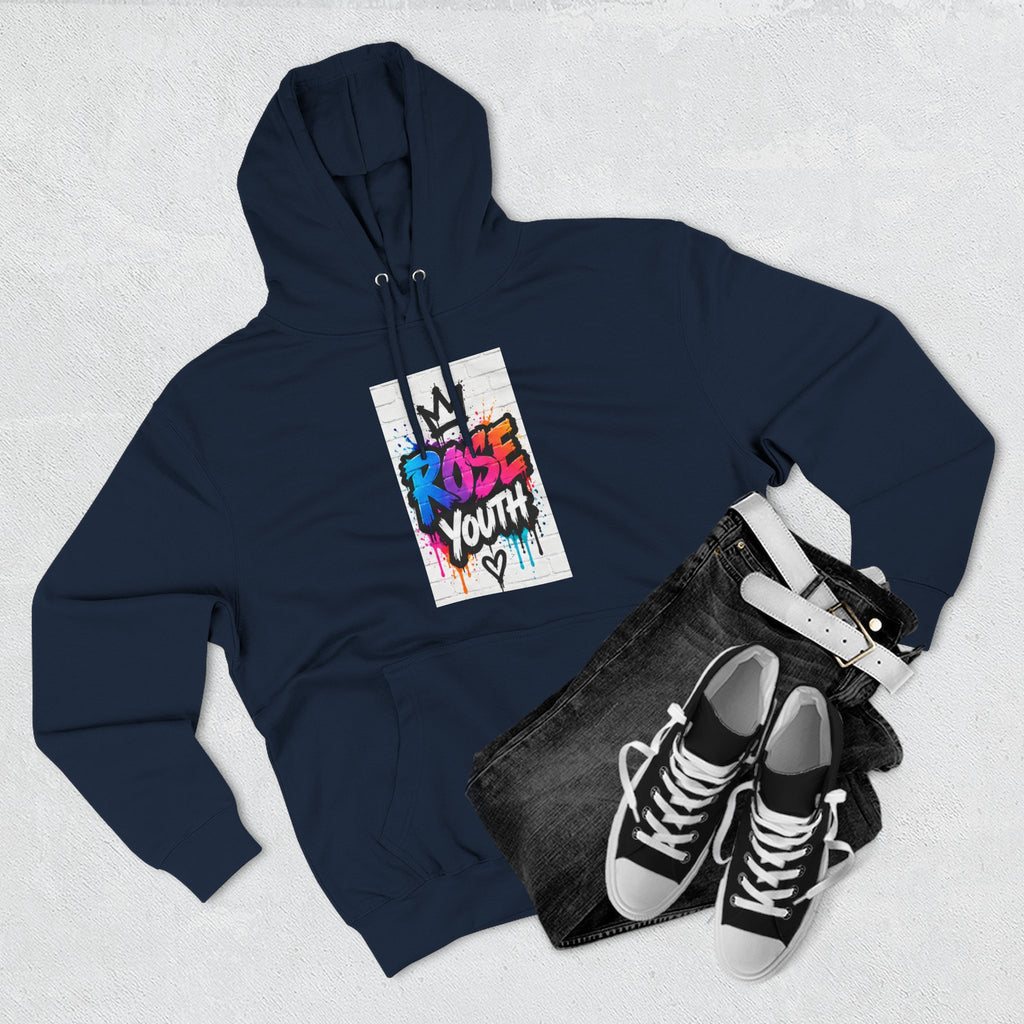 ROSE Youth Drip Logo Hoodie - "Bear The Baller" Motivational Back Panel