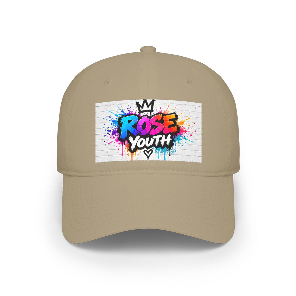 Rose Youth Drip Graffiti Logo Low Profile Baseball Cap