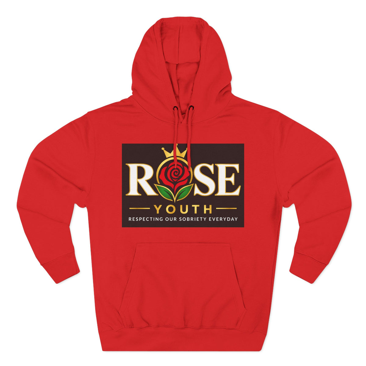 ROSE Youth Logo Hoodie — "Respecting Our Sobriety Every Day" Graphic Fleece Pullover