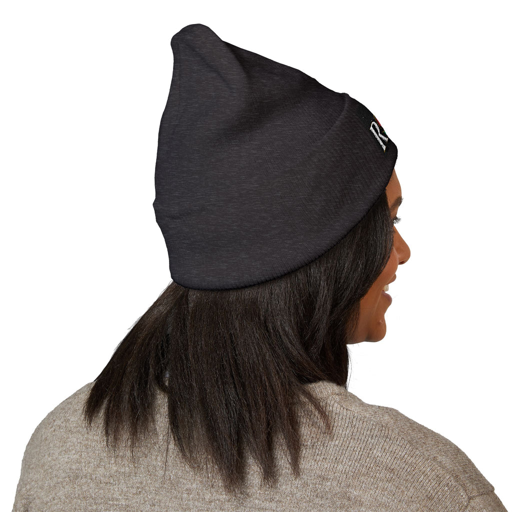 Rose Crown Embroidered Cuffed Beanie