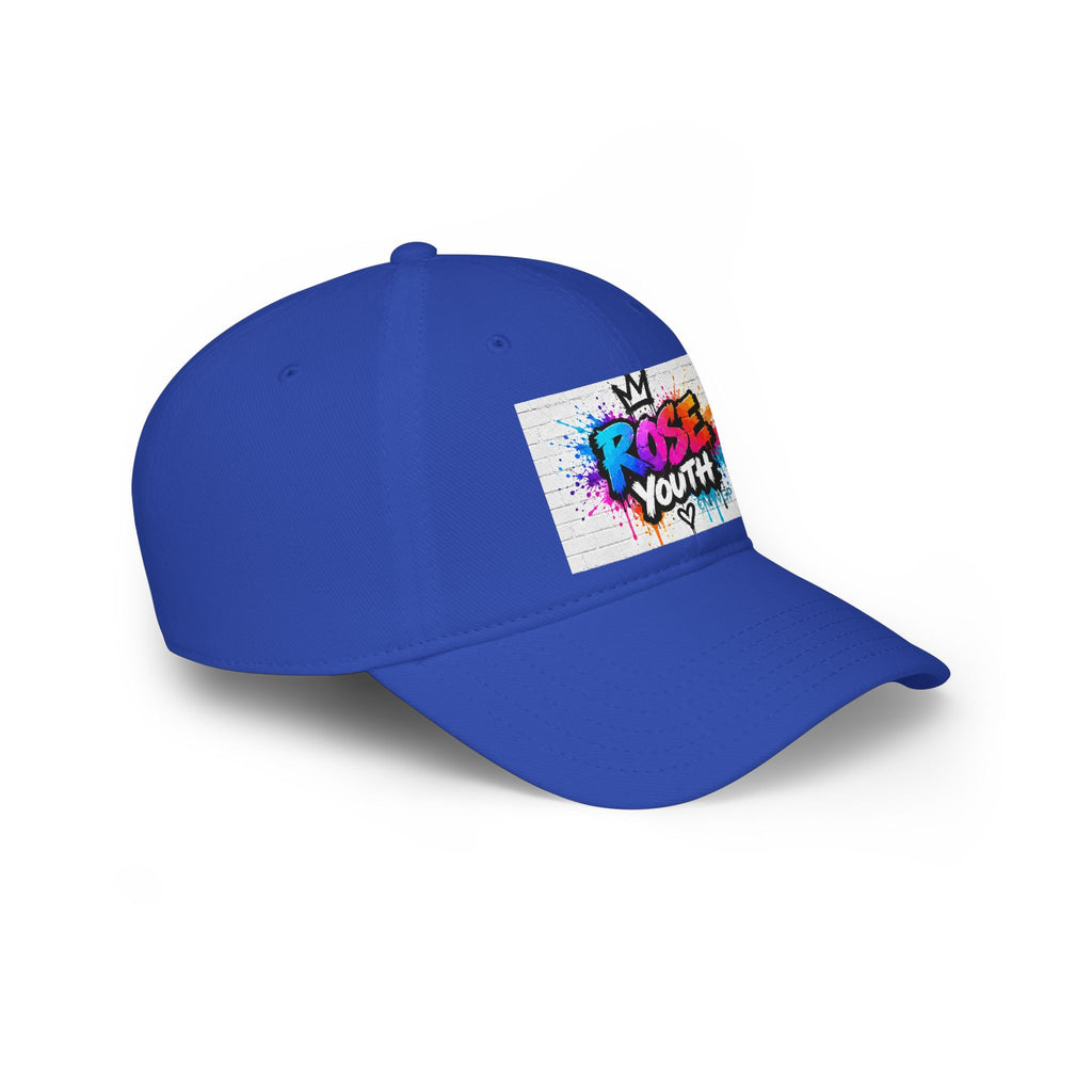Rose Youth Drip Graffiti Logo Low Profile Baseball Cap