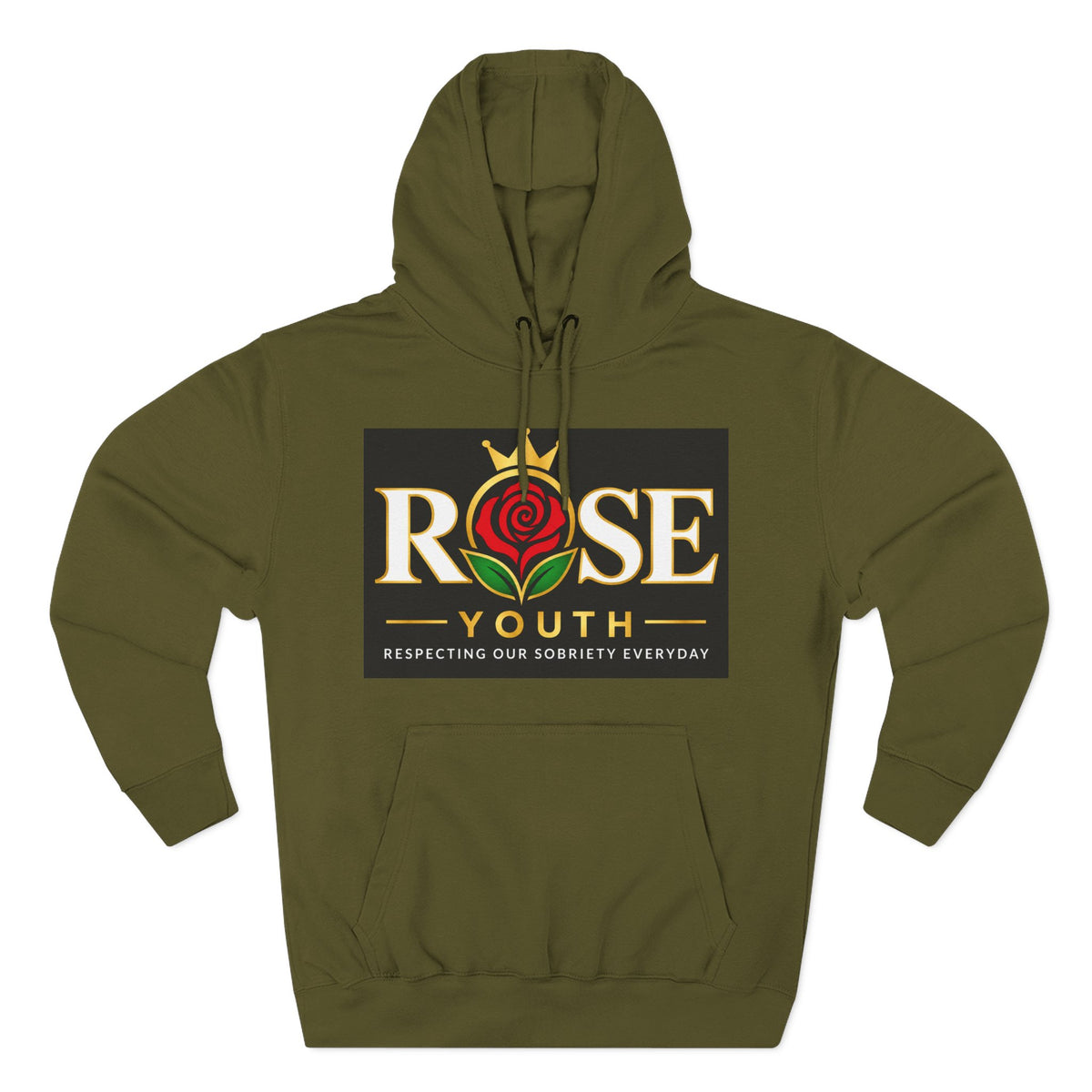 ROSE Youth Logo Hoodie — "Respecting Our Sobriety Every Day" Graphic Fleece Pullover