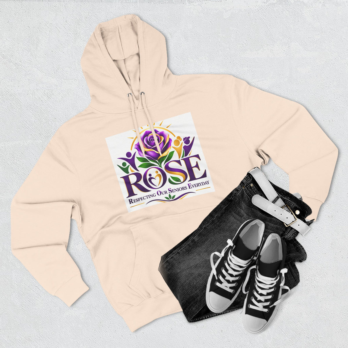 Rose Tribute Hoodie — "Giving You Your Rose" Celebration of Life Floral Pullover