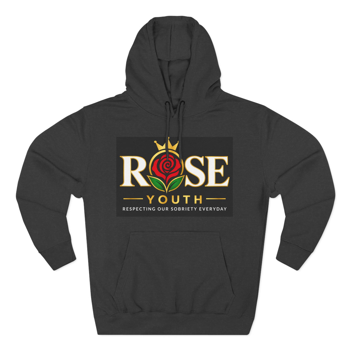 ROSE Youth Logo Hoodie — "Respecting Our Sobriety Every Day" Graphic Fleece Pullover