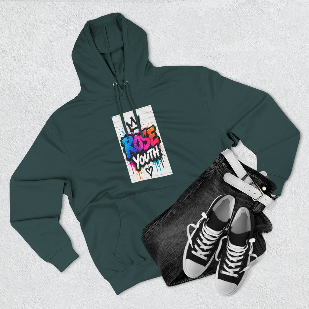 ROSE Youth Drip Logo Hoodie - "Bear The Baller" Motivational Back Panel