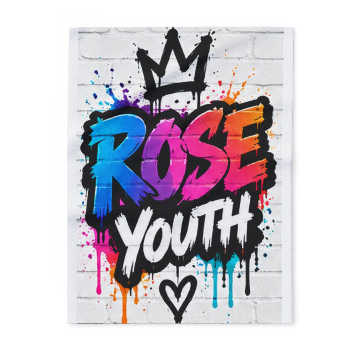 ROSE Youth Graffiti Logo  Arctic Fleece Blanket