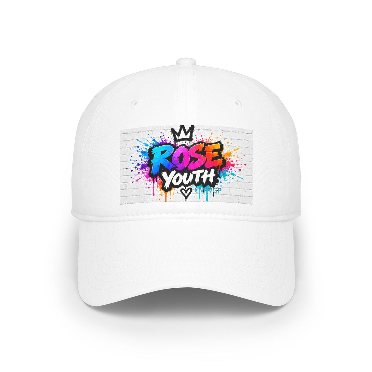 Rose Youth Drip Graffiti Logo Low Profile Baseball Cap