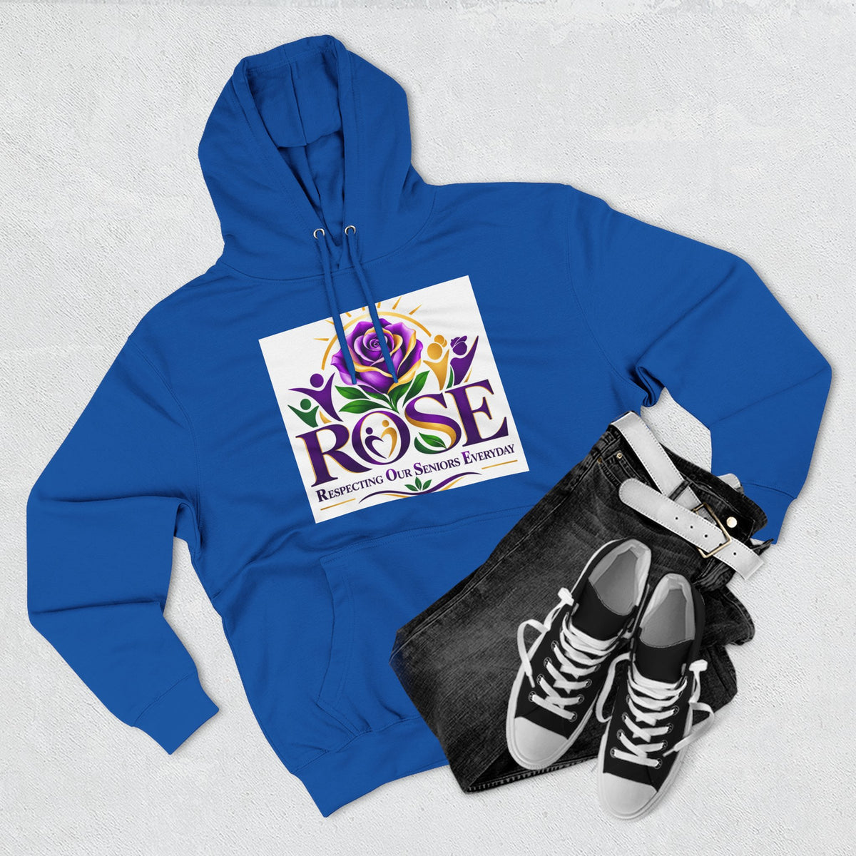 Rose Tribute Hoodie — "Giving You Your Rose" Celebration of Life Floral Pullover