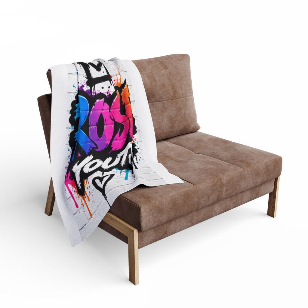 Rose Youth Graffiti Logo Arctic Fleece Blanket