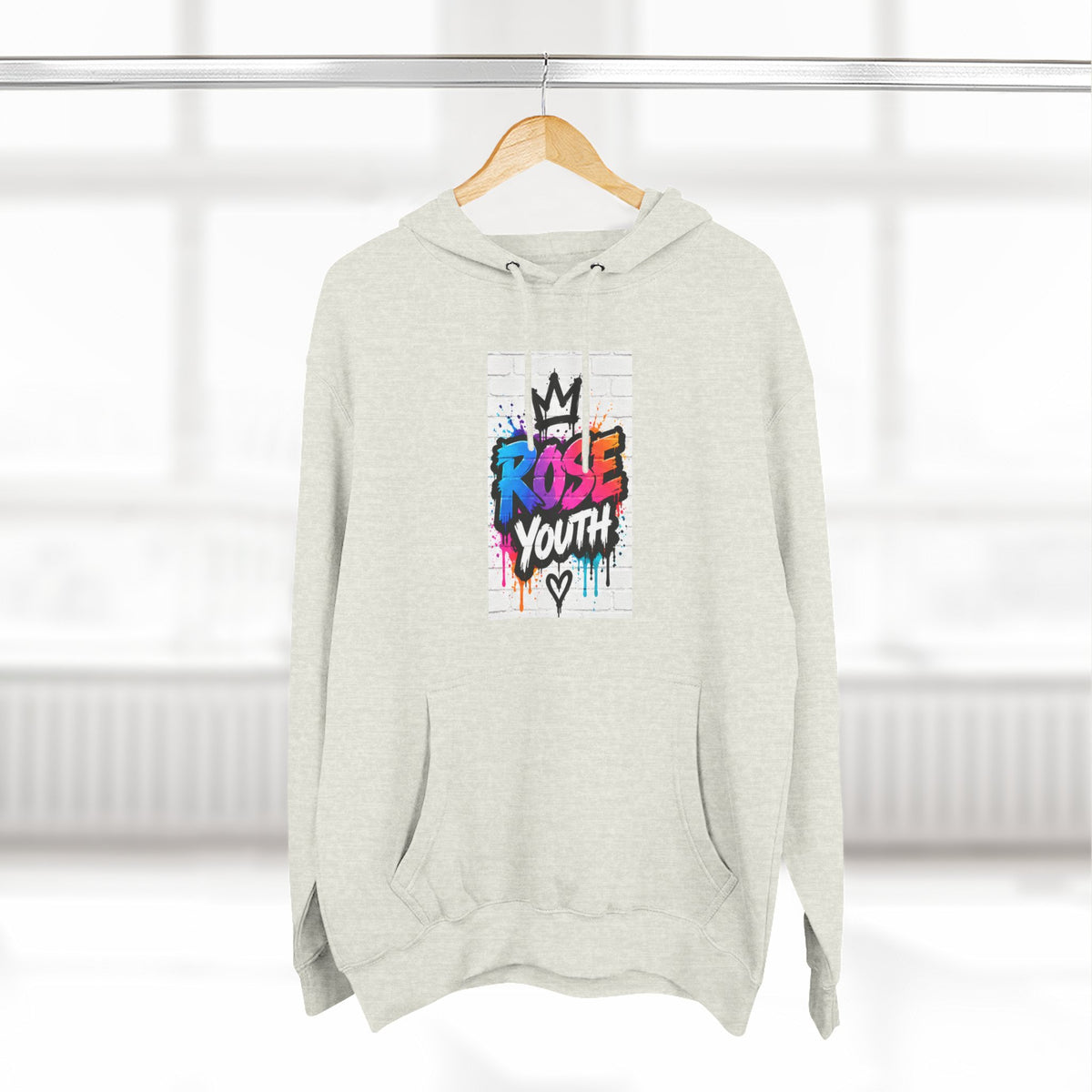 ROSE Youth Drip Logo Hoodie - "Bear The Baller" Motivational Back Panel