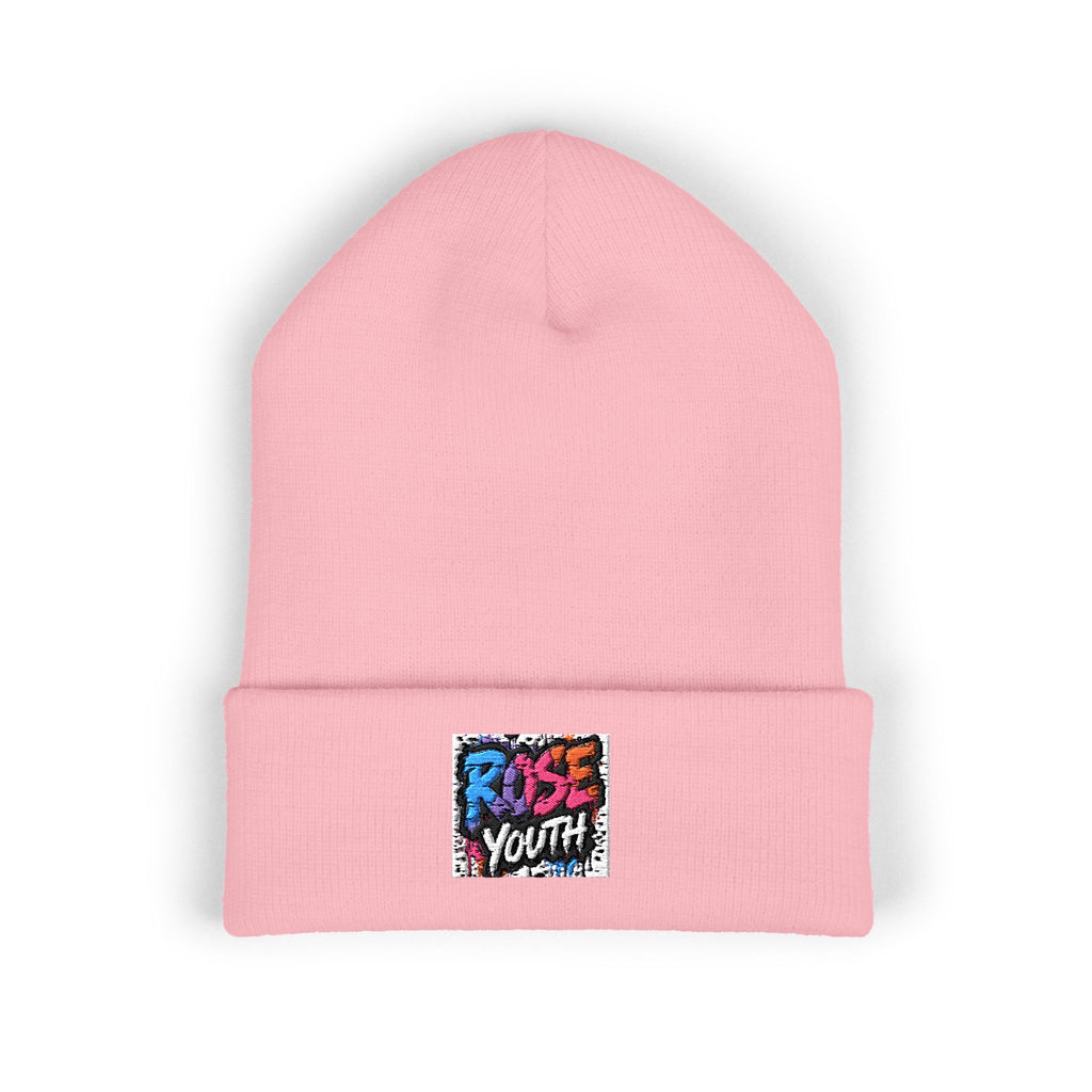 ROSE Youth Drip Embroidered Cuffed Beanie