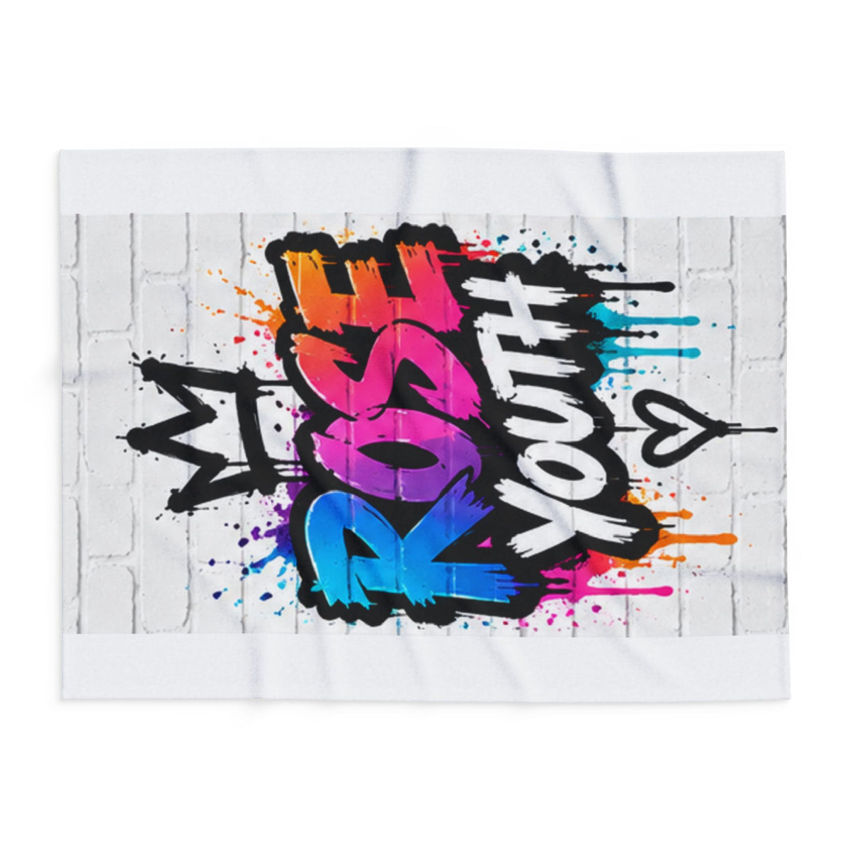 Rose Youth Graffiti Logo Arctic Fleece Blanket
