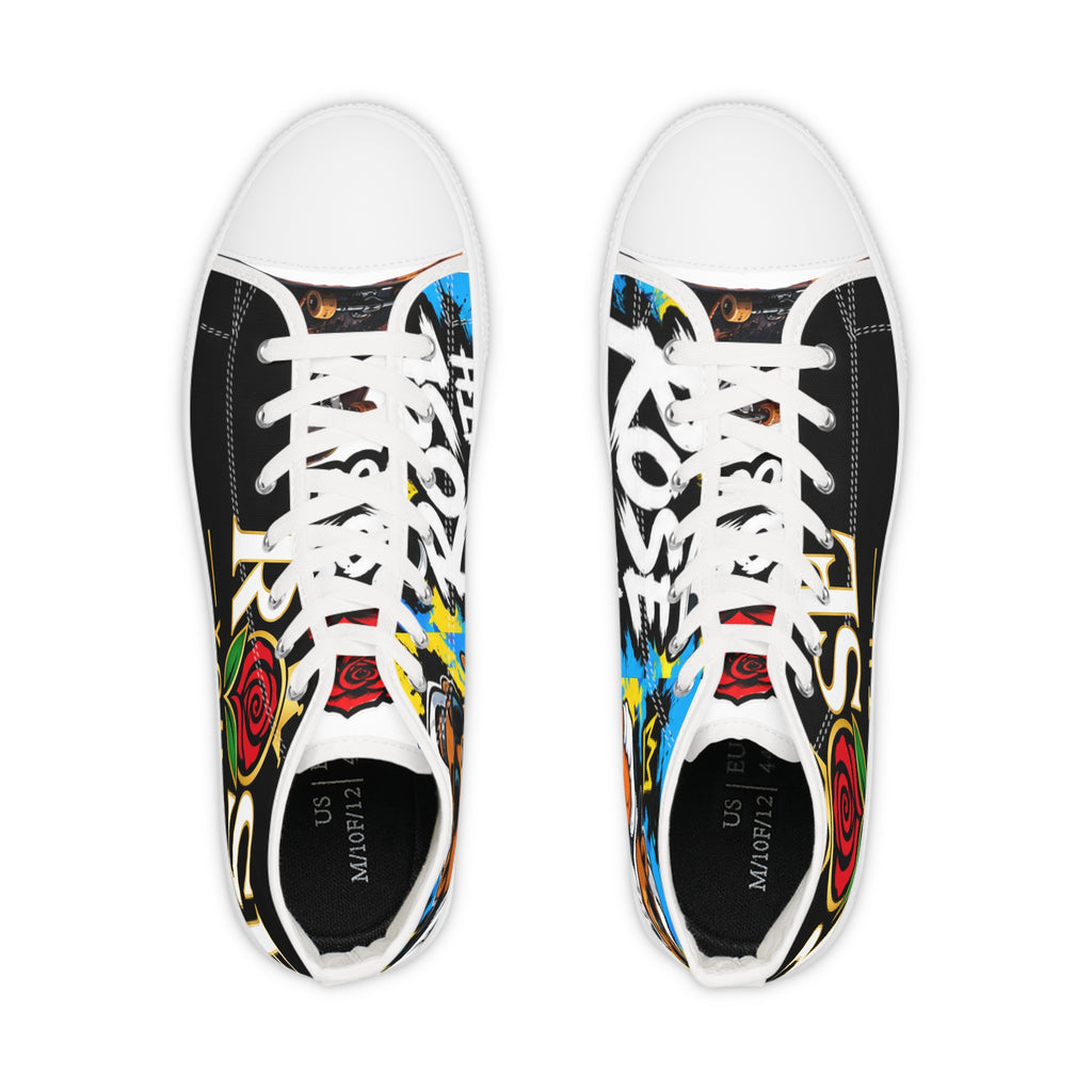 Men's ROSE Youth-Bear the Baller-High Top Sneakers – Bold Street Art Graphic Shoes