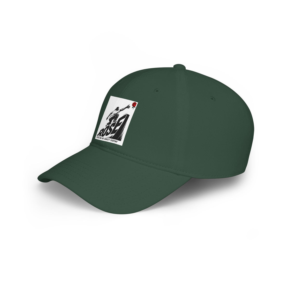 ROSE Reach Baseball Cap - Skate Culture Graphic Low Profile Hat (Japanese Kanji Inspired)
