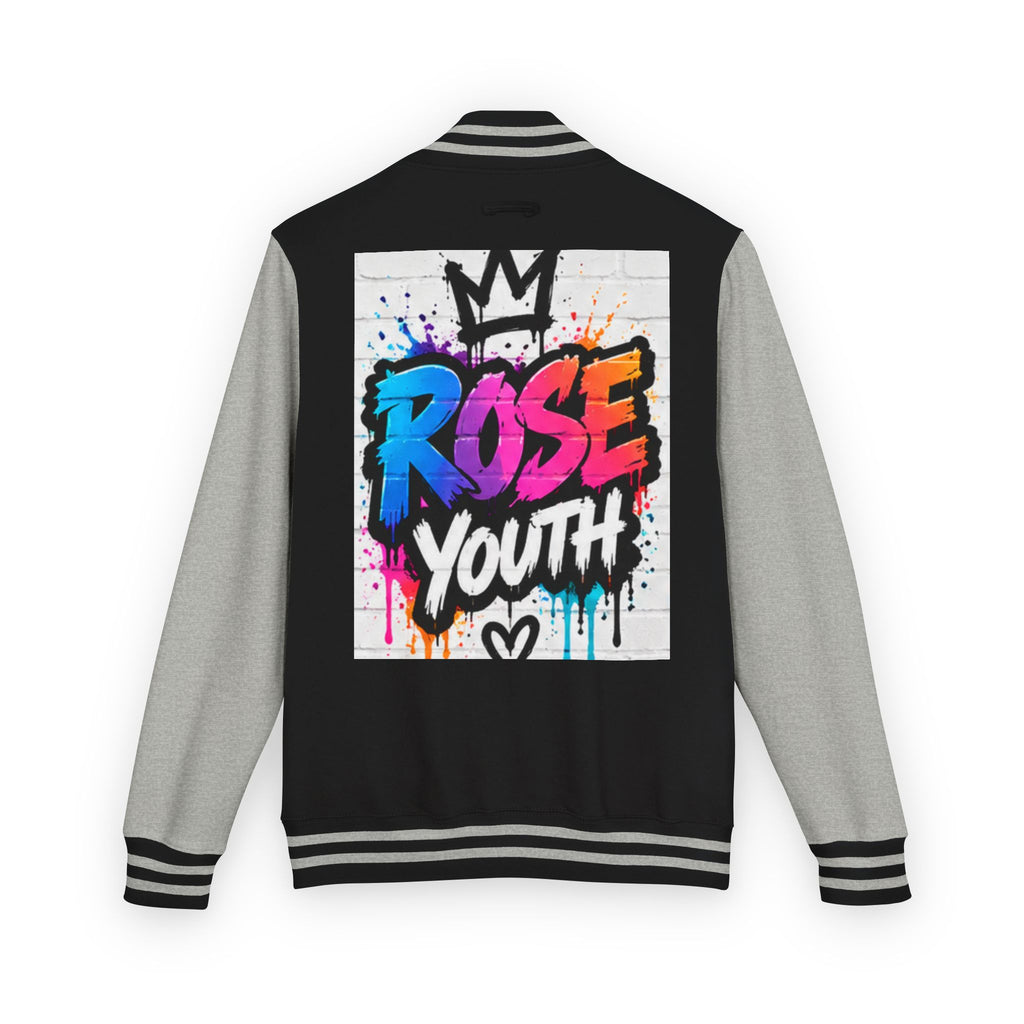 Rose Youth Graffiti Logo Letterman Jacket