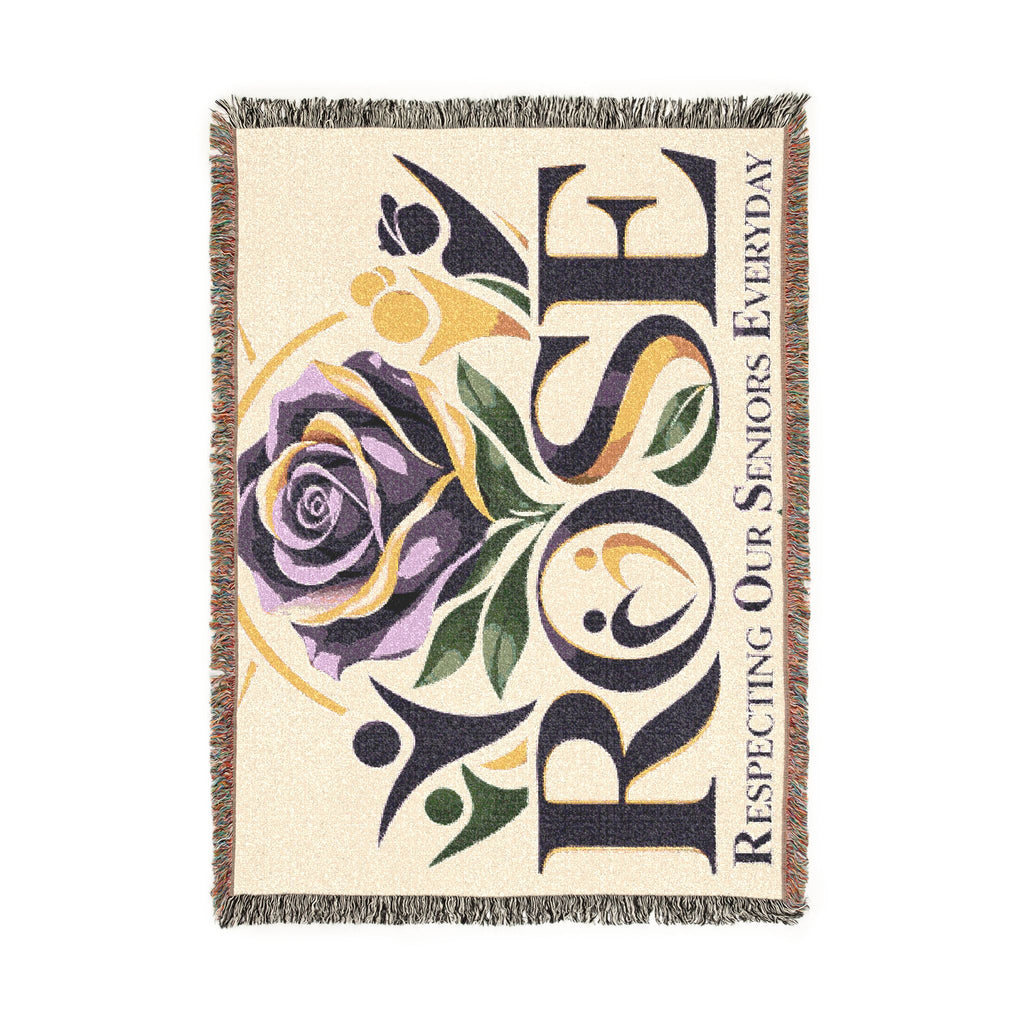 ROSE “Respecting Our Seniors Everyday” Inspirational Woven Blanket