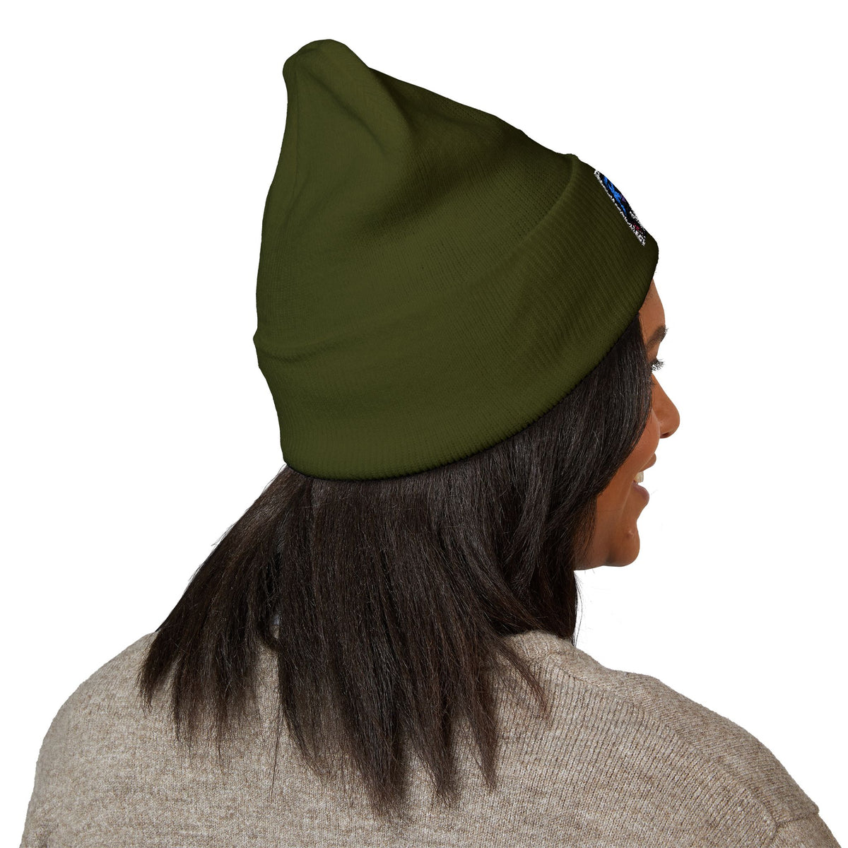 ROSE Youth Drip Embroidered Cuffed Beanie