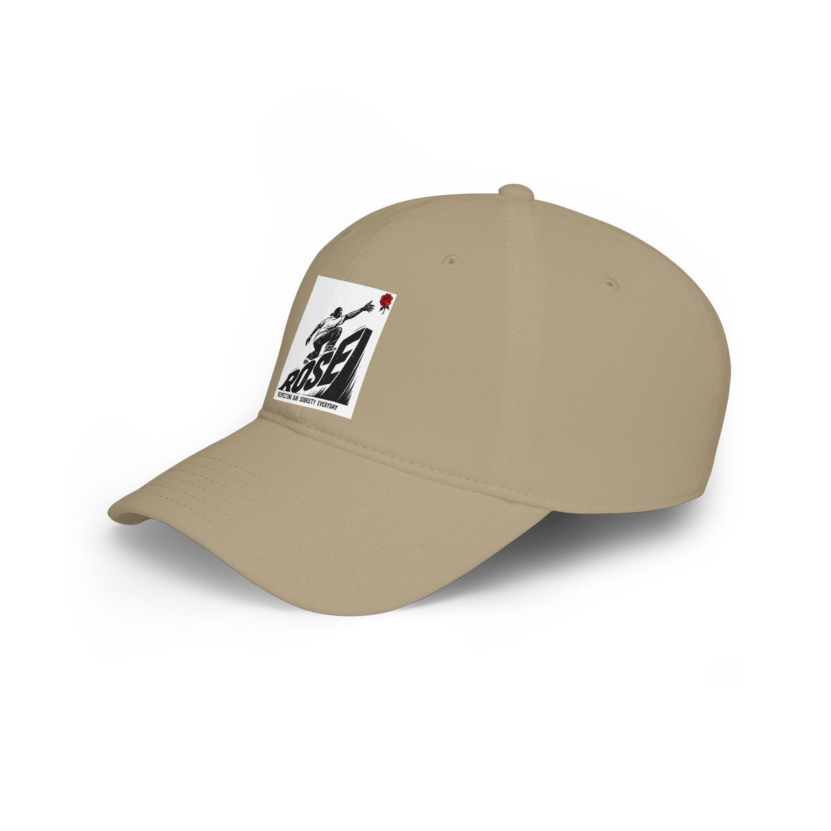 ROSE Reach Baseball Cap - Skate Culture Graphic Low Profile Hat (Japanese Kanji Inspired)