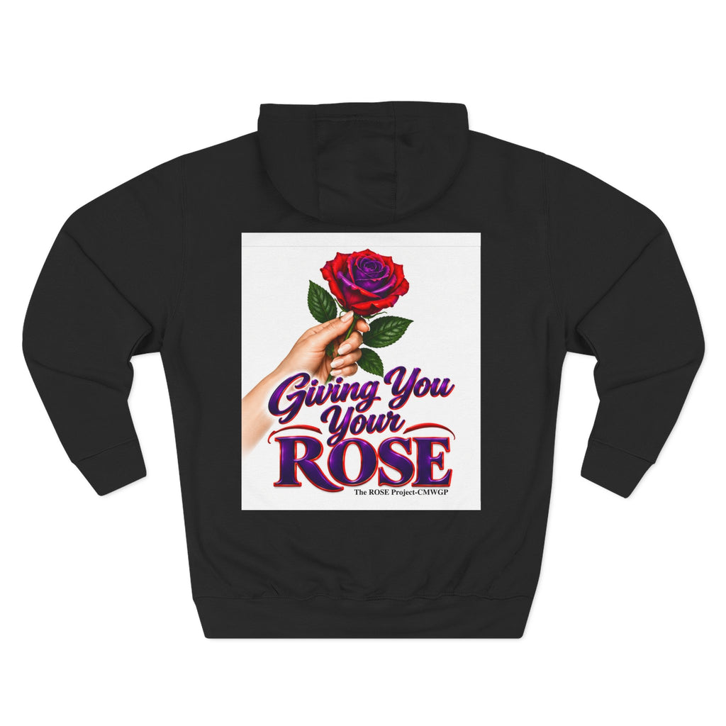 Rose Tribute Hoodie — "Giving You Your Rose" Celebration of Life Floral Pullover