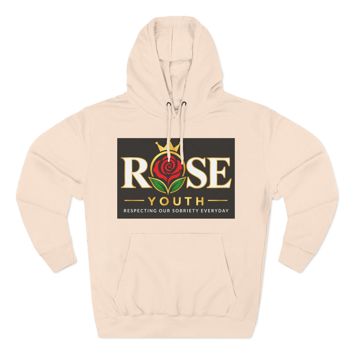 ROSE Youth Logo Hoodie — "Respecting Our Sobriety Every Day" Graphic Fleece Pullover