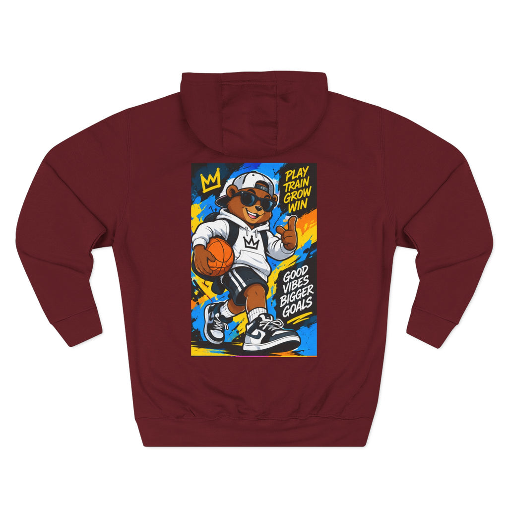 ROSE Youth Drip Logo Hoodie - "Bear The Baller" Motivational Back Panel