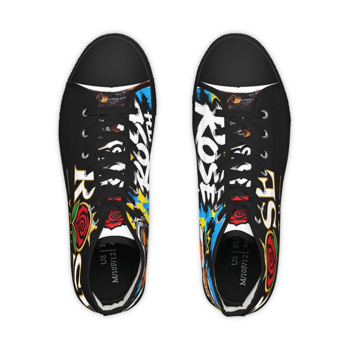 Men's ROSE Youth-Bear the Baller-High Top Sneakers – Bold Street Art Graphic Shoes