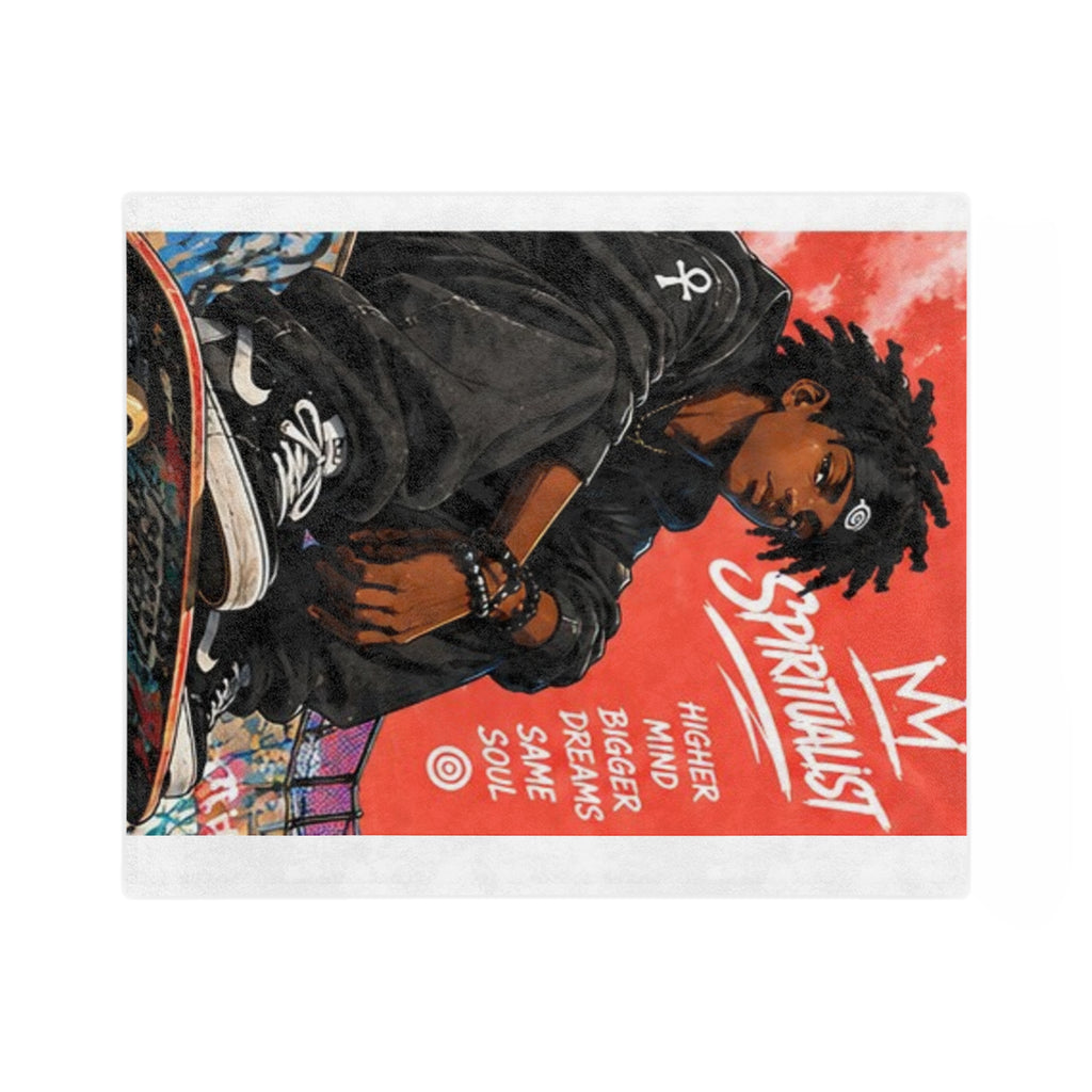 Spiritualist Skateboarder Velveteen Microfiber Blanket