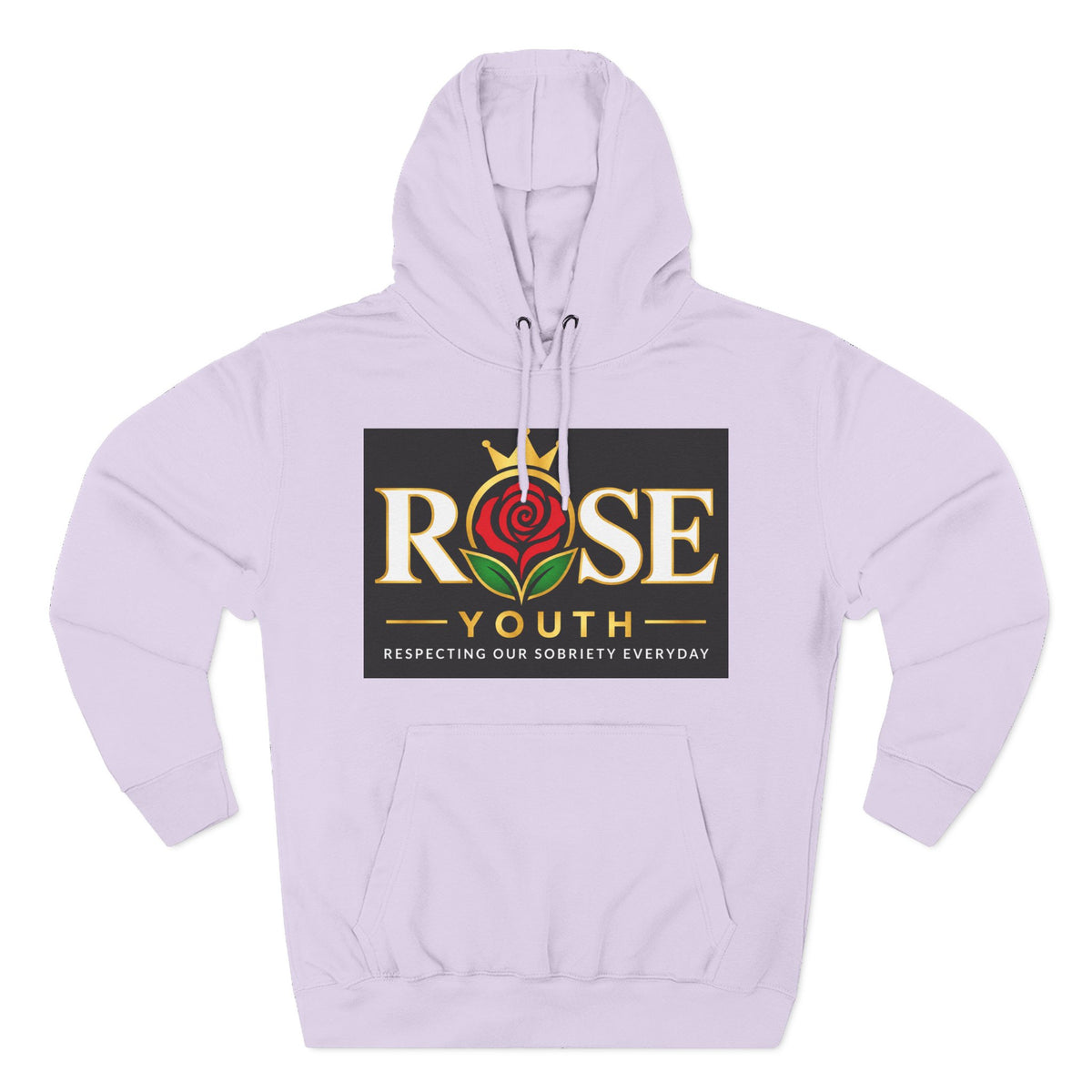 ROSE Youth Logo Hoodie — "Respecting Our Sobriety Every Day" Graphic Fleece Pullover