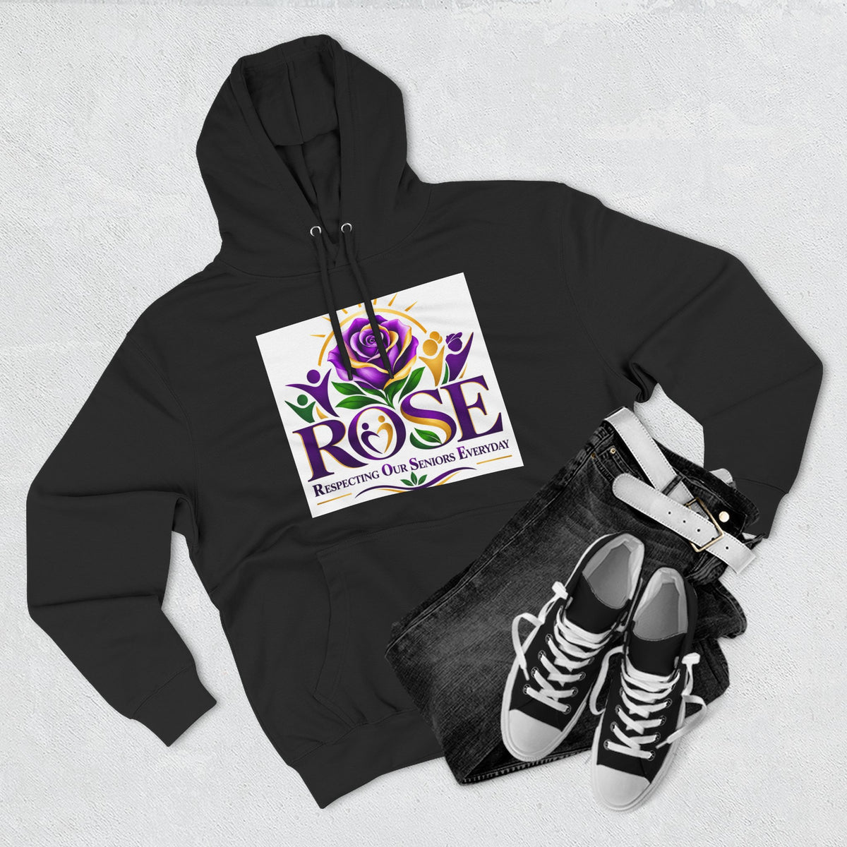 Rose Tribute Hoodie — "Giving You Your Rose" Celebration of Life Floral Pullover