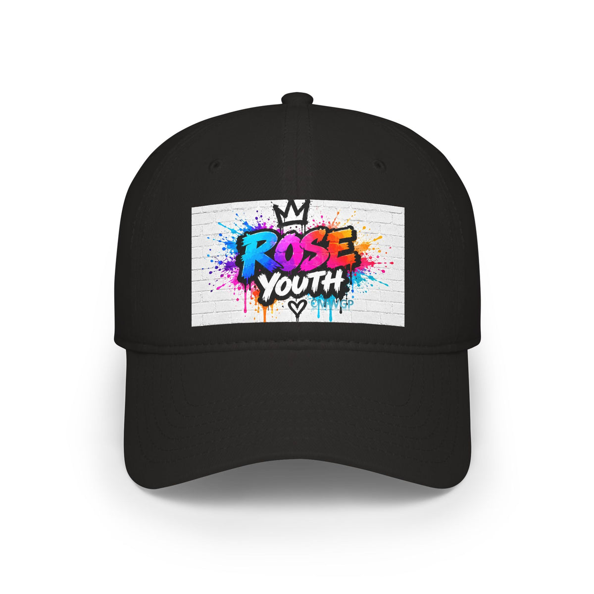 Rose Youth Drip Graffiti Logo Low Profile Baseball Cap