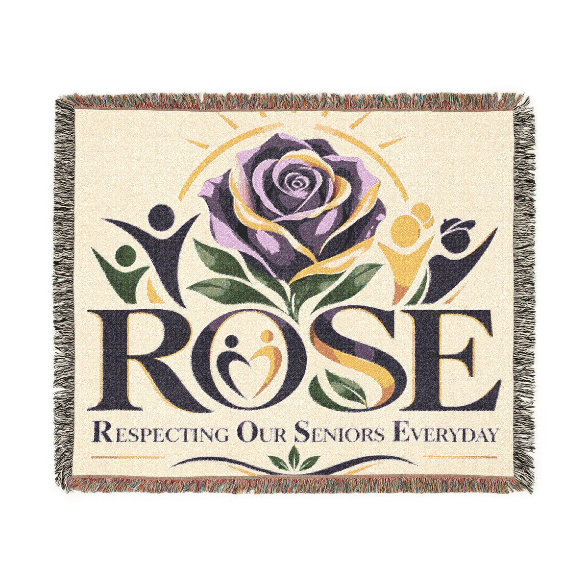 ROSE “Respecting Our Seniors Everyday” Inspirational Woven Blanket