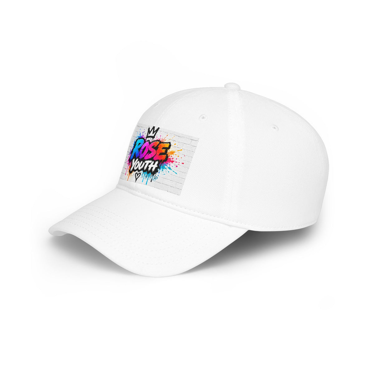 Rose Youth Drip Graffiti Logo Low Profile Baseball Cap