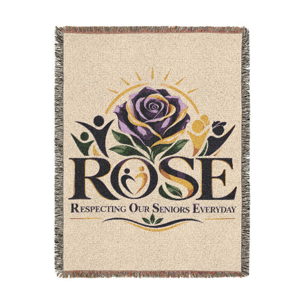ROSE “Respecting Our Seniors Everyday” Inspirational Woven Blanket