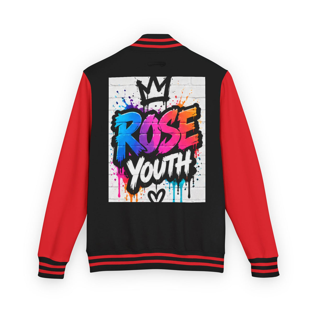 Rose Youth Graffiti Logo Letterman Jacket
