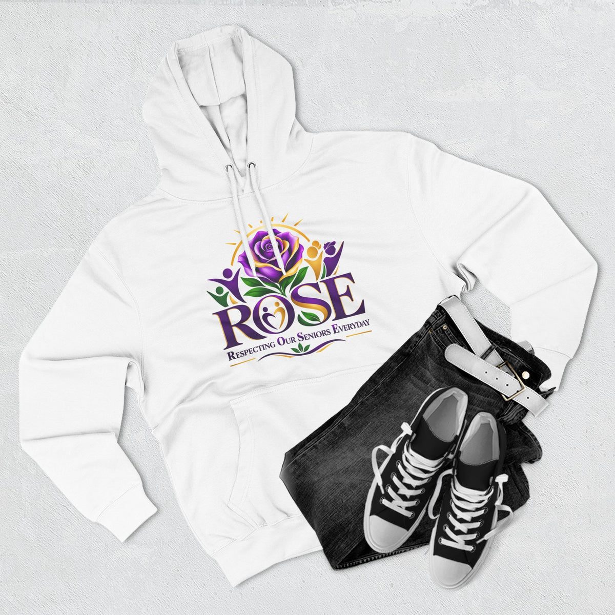 Rose Tribute Hoodie — "Giving You Your Rose" Celebration of Life Floral Pullover
